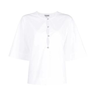Ganni Mujer, Blusas y Camisas, Blanco, Talla: S