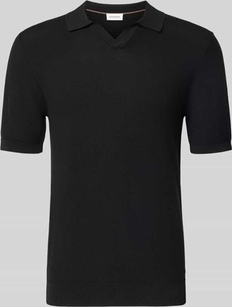 Roy Robson Slim Fit Poloshirt mit Viskose-Anteil in Black, Gr&ouml;&szlig;e XXL