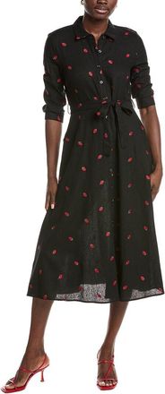 Ellen Tracy Linen-Blend Belted Shirtdress