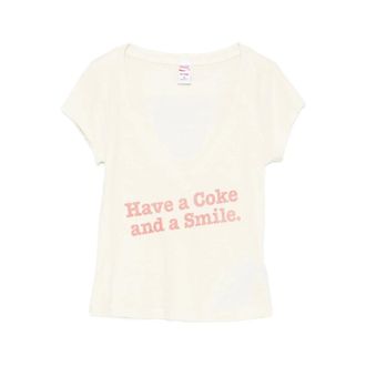 Re/Done Dames, Tops, Beige, Maat: S Katoen