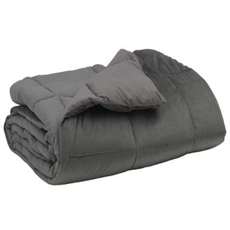 vidaXL Edred&oacute;n De Invierno Gris Claro 135 X 200 Cm Microfibra Vidaxl