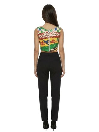 Dolce & Gabbana Sequined Multicolor Tank Top - Multicolor