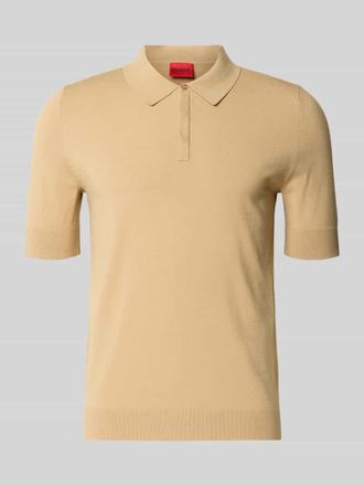 HUGO BOSS Regular Fit Poloshirt aus Viskose-Mix Modell SAN PETER in Beige, Gr&ouml;&szlig;e XXL
