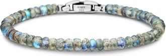 David Yurman sterling silver Spiritual Beads faceted bracelet (5mm) - men - Sterling Silver/Labradorite - S