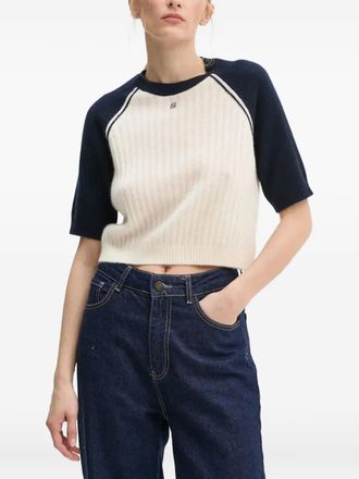 From Future Kasjmier top met logodetail - Beige