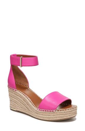 Franco Sarto Clemens Ankle Strap Platform Wedge Sandal in Fuxiapink at Nordstrom, Size 9.5
