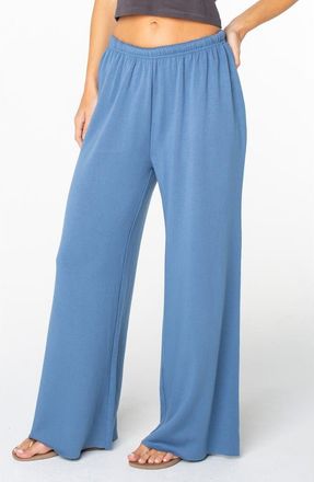 Roxy Surfing by Moonlight Wide Leg Pants in Blue Horizon at Nordstrom, Size X-Small