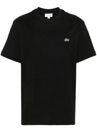 Lacoste logo-patch cotton T-shirt - men - Cotton - 6 - Black