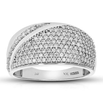 Vir Jewels 2/3 cttw Lab Grown Diamond Ring in Sterling Silver For Women