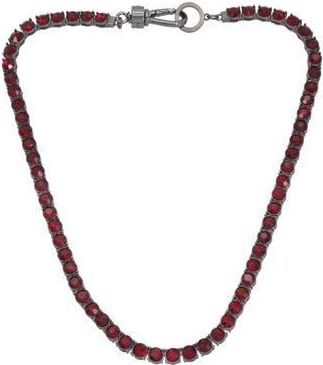 AllSaints Crystal Tennis Necklace in Black at Nordstrom Rack