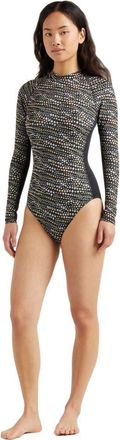 Vilebrequin Womens Pearl Neoprene UV Protection One-Piece Rashguard Swimsuit in Noir at Nordstrom, Size Small