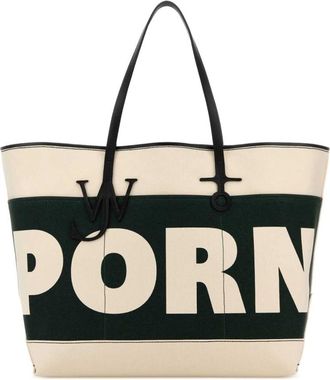 J.W.Anderson XL Anchor Tote - Dames - Shoppers - Wit - ONE Size - Katoen - Tassen