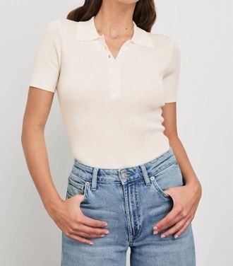 Rails Court Polo Top In White