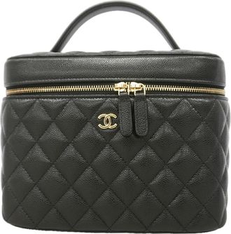 Chanel Black Grained Calfskin Vanity Bag (Pre-Owned)