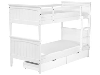 Beliani Cama para ni&ntilde;os de madera blanco 90x200