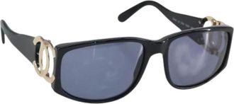 Chanel Pre-owned Accessories, female, Black, Size: ONE SIZE Pre-owned Plastic Sunglasses