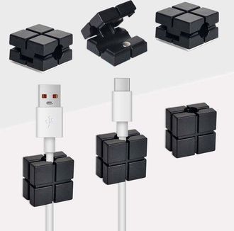 No Brand Dailygoods - 15 Soportes Magn&eacute;ticos Autoadhesivos Para La Gesti&oacute;n De Cables