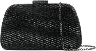 Serpui Josephine rhinestone-embellished clutch bag - women - Fabric - OS - Black