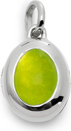 Monica Vinader Birthstone Locket Pendant in Sterling Silver /Peridot at Nordstrom