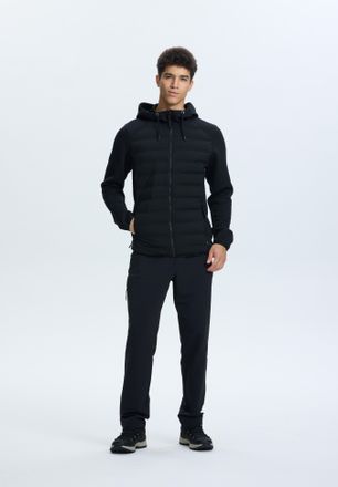 Icepeak Hybridjacke ICEPEAK ICEPEAK AIKERA, Herren, Gr. S, schwarz (basic schwarz), Obermaterial: 80% Polyester, 14% Viskose, 6% Elasthan, Jacken Hybridjacke,