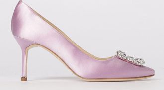 Manolo Blahnik D&eacute;collet&eacute; Hangisi Manolo Blahnik in raso con fibbia gioiello