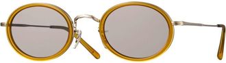 Eyevan 7285 E-0516 GDY/BG Mens Sunglasses Gold Size 47