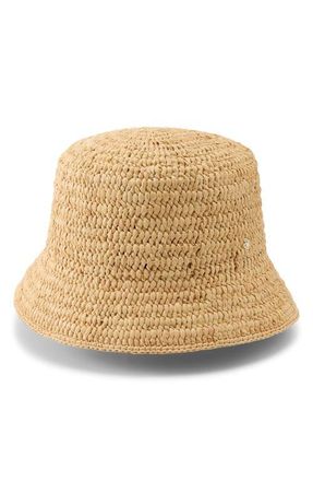 Helen Kaminski Chaturi Raffia Bucket Hat in Natural at Nordstrom, Size Medium