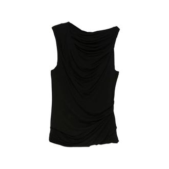 Entire studios Sleeveless Tops, female, Black, Size: XS Draped Sleeveless Top