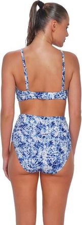 Sunsets Hannah High Waist Bikini Swim Bottoms in Island Ink Rib at Nordstrom, Size X-Large