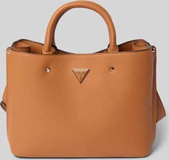 Guess Handtasche mit Label-Detail Modell MERIDIAN in Cognac, Größe 1