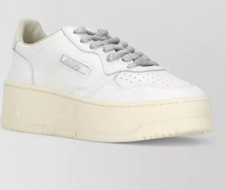 Autry platform leather sneakers round toe women