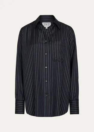 TWP Big Joe Striped Silk Shirt