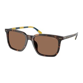 Polo Ralph Lauren Rectangle Sunglasses - male - Polo Ralph Lauren - Sunglasses - Brown - 55 MM - Accessories