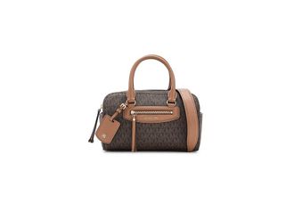Michael Kors Jet Set Travel Extra Small Duffle Crossbody Cross Body Handbags Brown/Acorn : LG, Polyester/Polyurethane