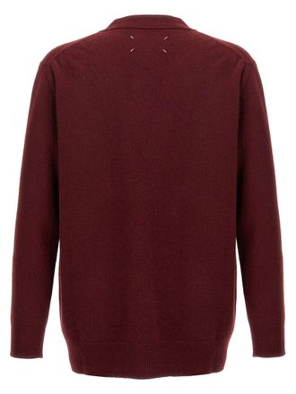 Maison Margiela Wool Cardigan - Burgundy