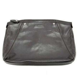 Bulgari Pre-owned Cuoio clutches - - Pre-owned - Uomo - Marrone - ONE SIZE