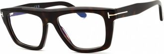 Tom Ford Blue Light Block Rectangular Unisex Eyeglasses FT6059-B 052 54