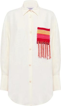 Laneus Shirt - Dames - Overhemden - Beige - M - Linnen - Overhemden