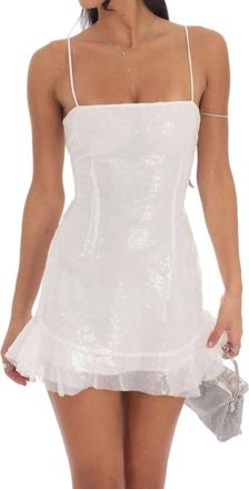 Lucy in the Sky Womens Made In Heaven Sequin Mini Dress In White