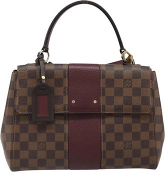 Louis Vuitton Bond Street Damier With Leather Brown Canvas Handbag (Pre-Owned)