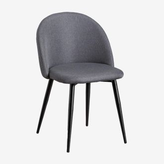 Sklum Pack De 2 Sillas De Comedor Tapizadas Y En Acero Kana Sklum
