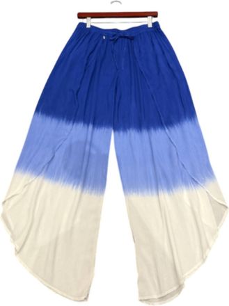 Pineapple Womens Egypt Ruffle Pants In Ombre Blue