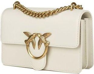 Pinko Womens Crossbody Bag White-Ivory Cow Leather Crossbody-bags
