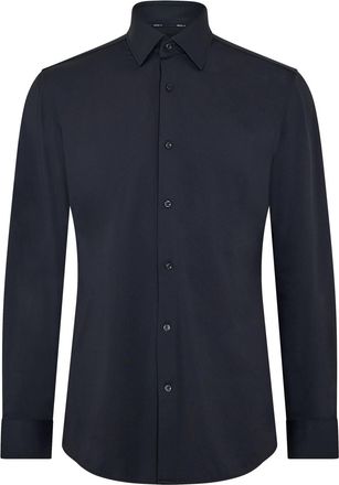 HUGO BOSS Mens P Hank Kent Long Sleeve Oxford Shirt in Black - Size 15.75 inch