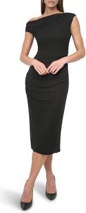 DKNY One-Shoulder Body-Con Midi Dress in Black at Nordstrom Rack, Size 10