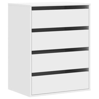 vidaXL Cajonera De Esquina Madera De Ingenier&iacute;a Blanca 60x41x76 Cm Vidaxl