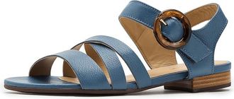 Marc Joseph New York Parkside Ave 2.0 Sandal Womens Dress Sandals Atlantic Blue Svelte Grainy : 8.5 M, Leather