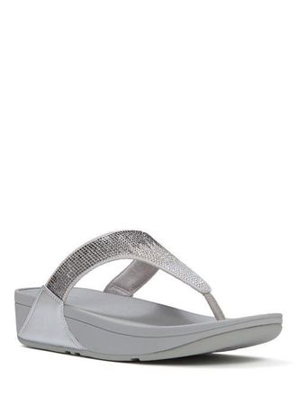 FitFlop Lulu Ombre Crystal Toe-Post Sandals in Silver at Nordstrom, Size 11