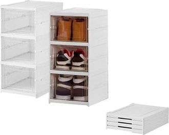 No Brand Zapatero, Estante Para Zapatos, Organizador De Zapatos Plegable De 3 Niveles, Caja De Almacenamiento, Almacenamiento, Ventilaci&oacute;n, Protecci&oacute;n Contra E