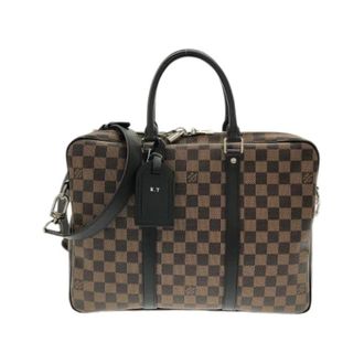 Louis Vuitton Pre-owned Damier Document Bag - Heren - Pre-owned - Bruin - Maat: ONE Size